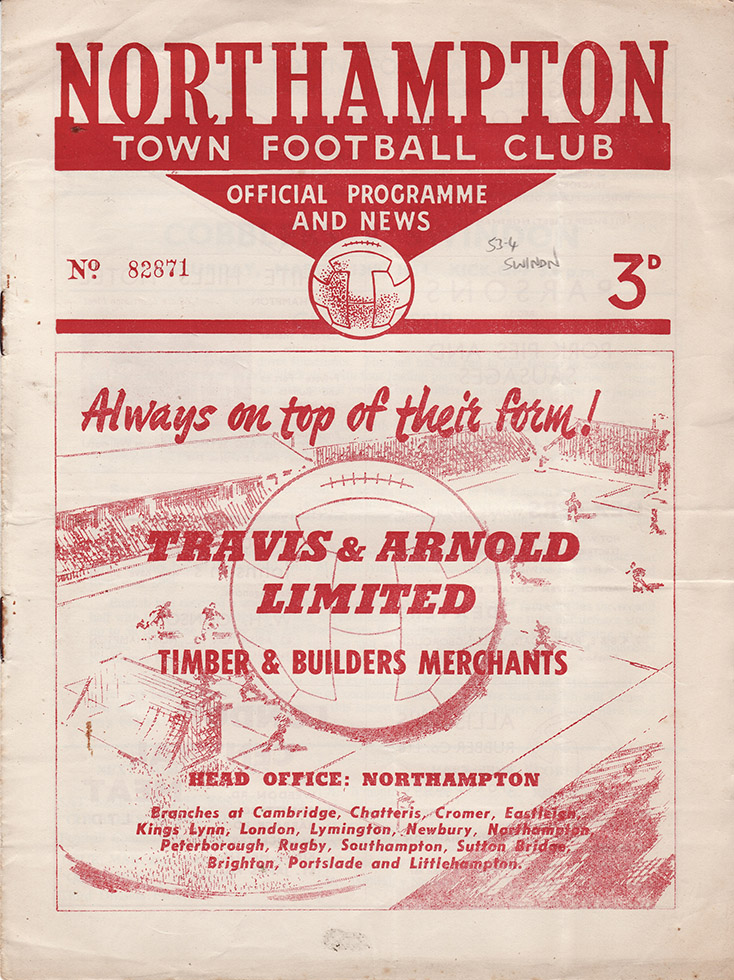 <b>Saturday, March 13, 1954</b><br />vs. Northampton Town (Away)